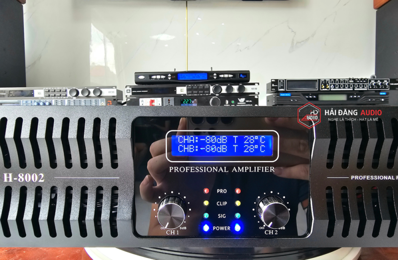 ĐẨY CÔNG SUẤT V3 H-8002 CHÍNH HÃNG V3 ACOUSTIC
