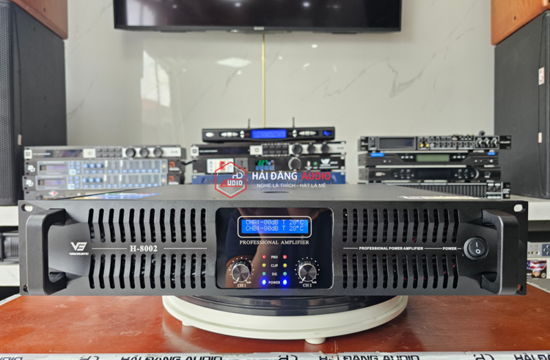 ĐẨY CÔNG SUẤT V3 H-8002 CHÍNH HÃNG V3 ACOUSTIC